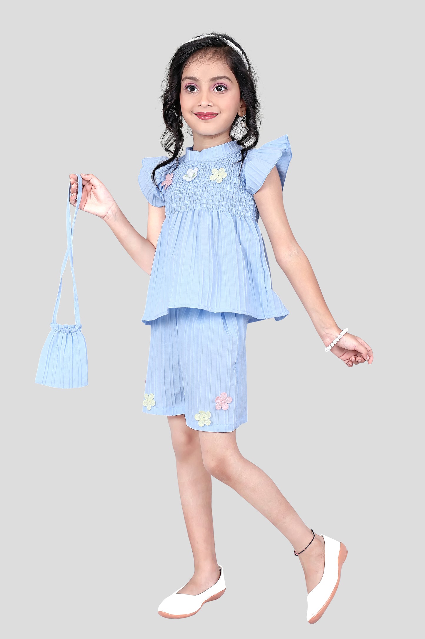 Amazing Blue Two Piece Set Co-ords for Girls