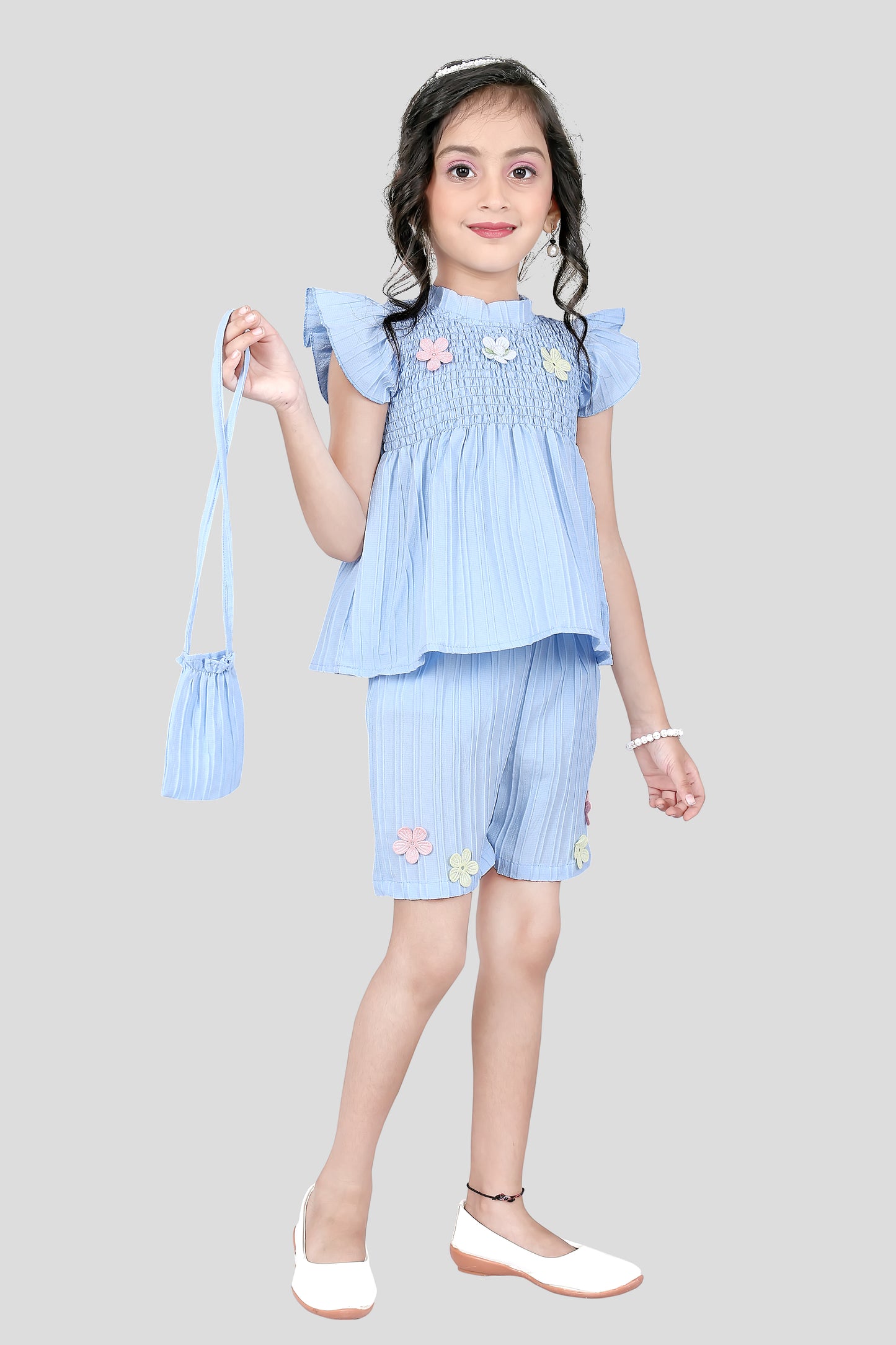 Amazing Blue Two Piece Set Co-ords for Girls