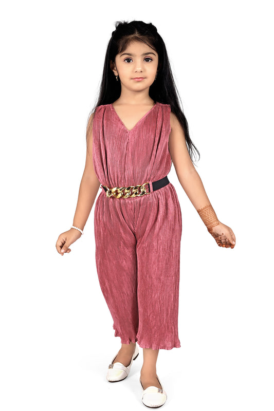 Rose Gold Pleated Jumpsuit
