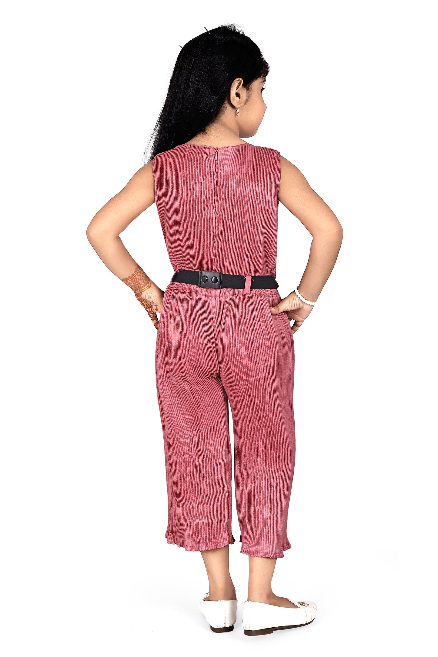 Rose Gold Pleated Jumpsuit